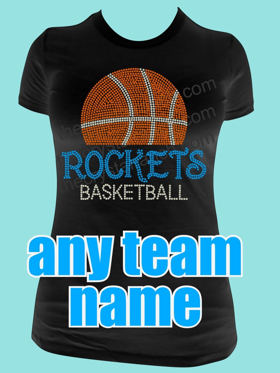 Your Basketball Team Rhinestone Tee TP038