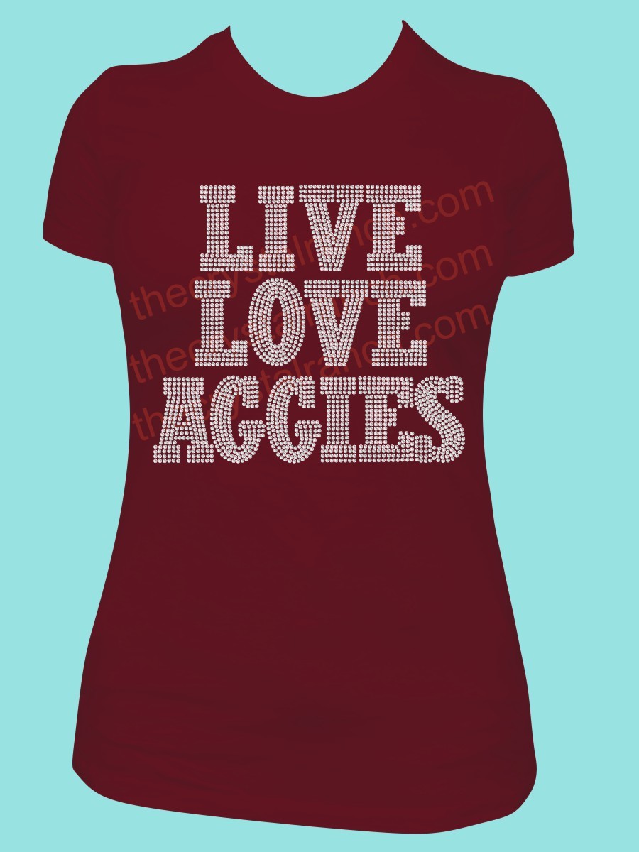 Live Love Aggies Rhinestone Tee TP041