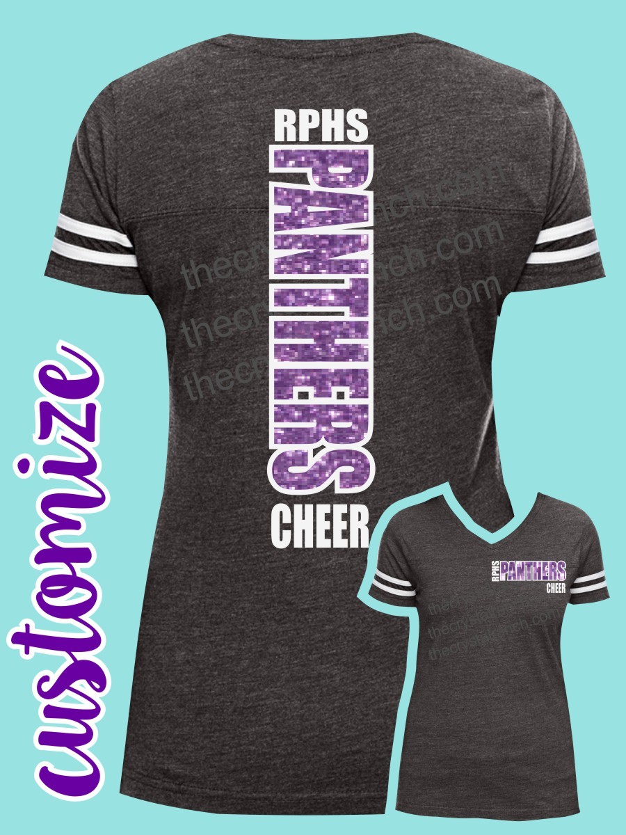Team Vertical Glitter Tee TP064