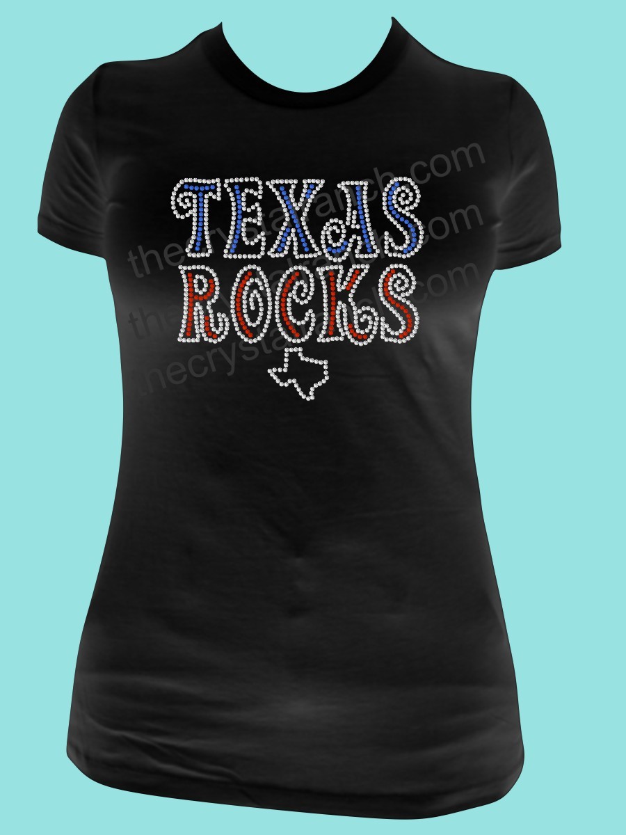 Texas Rocks Rhinestone Tee TR063