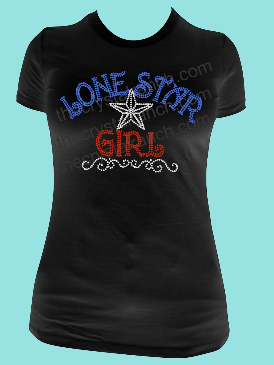 Lone Star Girl Rhinestone Tee TR092 