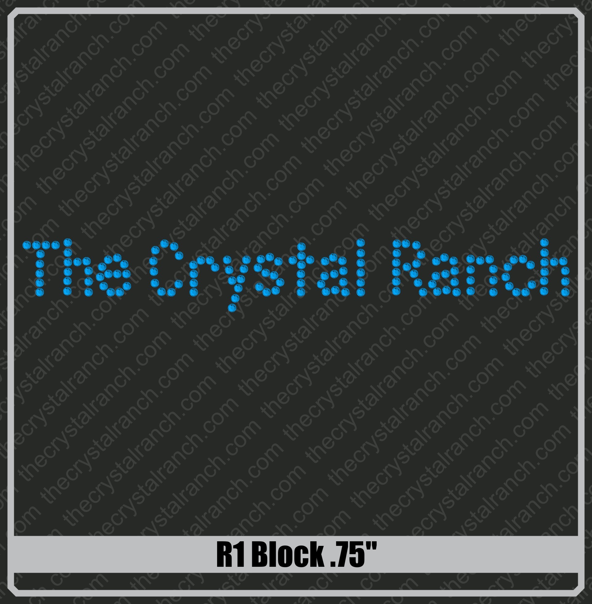 R1 Block Font .75