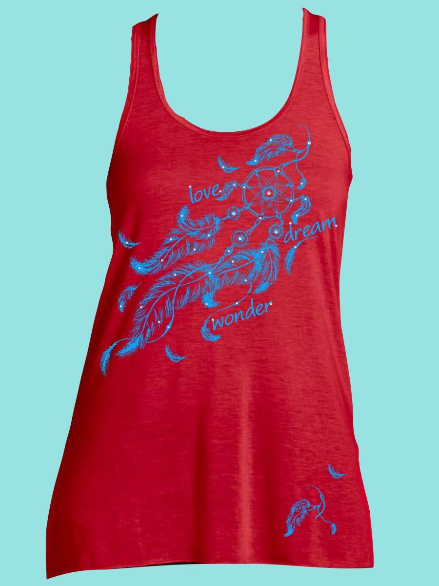 Dreamcatcher Rhinestone and Screen Print Tee TRS033