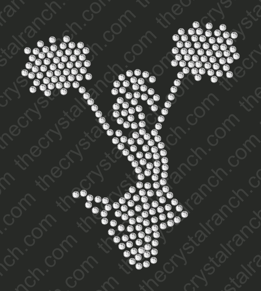 DS236B Cheerleader Rhinestone Decal