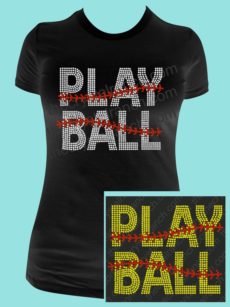 Play Ball Rhinestone Tee TS239 