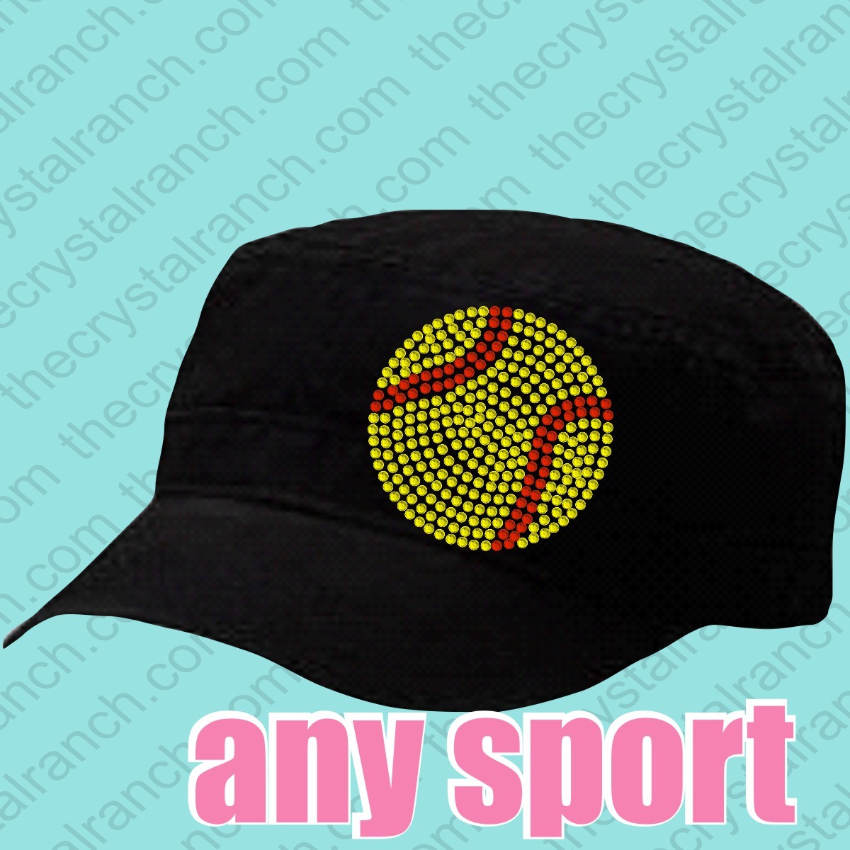 Any Sport Ball Rhinestone Cap CP006