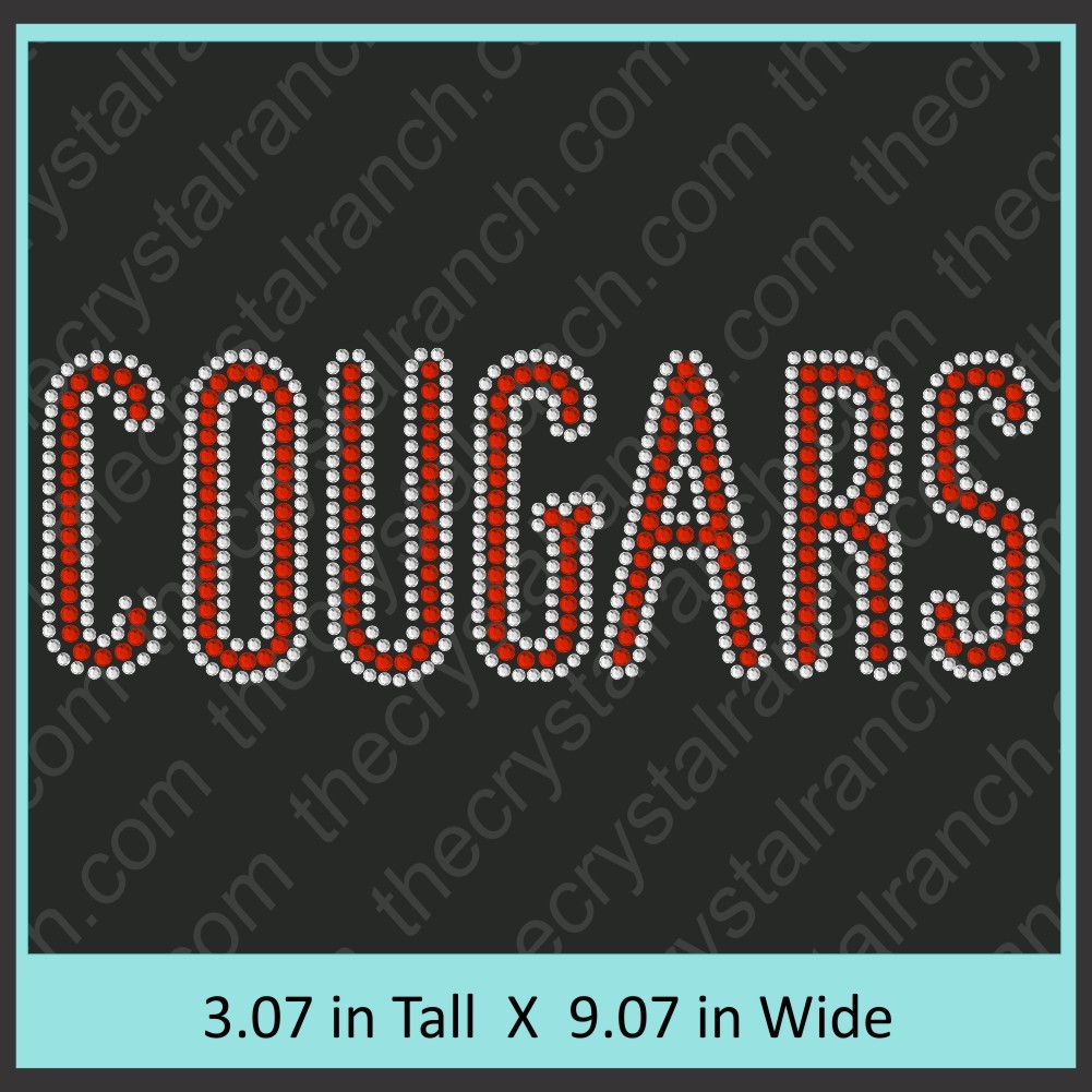 Cougars RhinestoneTransfer CRT065