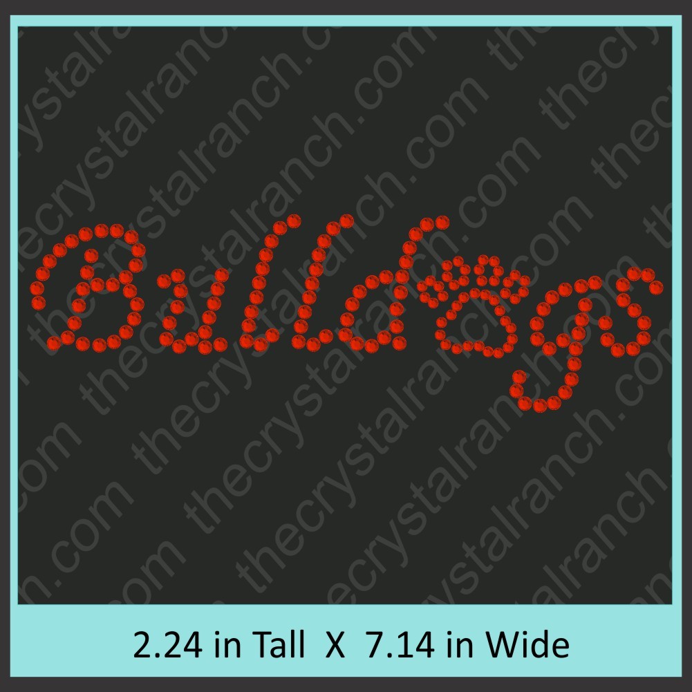 Bulldogs Rhinestone Transfer CRT114