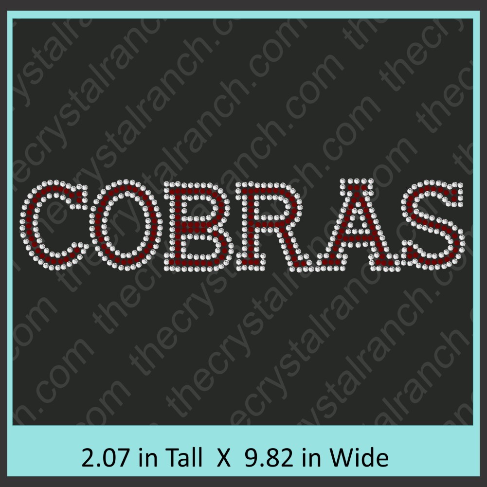 Cobras Rhinestone Transfer CRT122