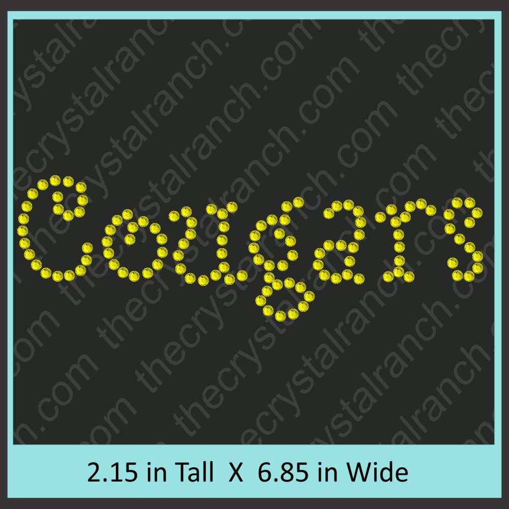 Cougars Rhinestone Transfer CRT127