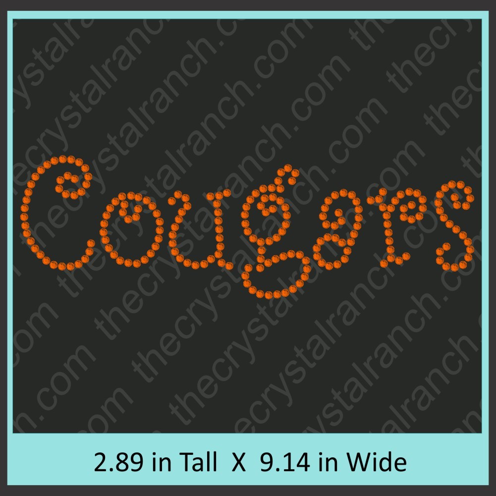 Cougars Rhinestone Transfer CRT129