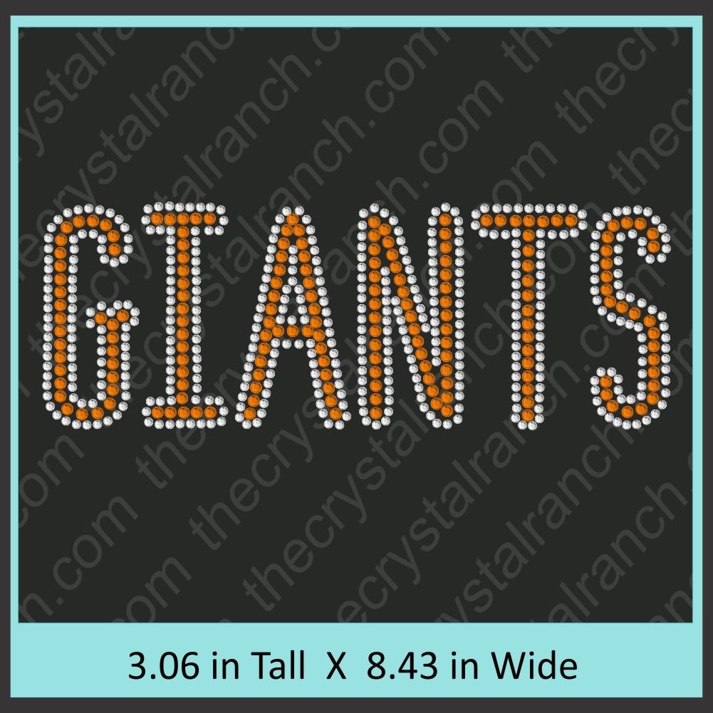 Giants Rhinestone Transfer CRT162