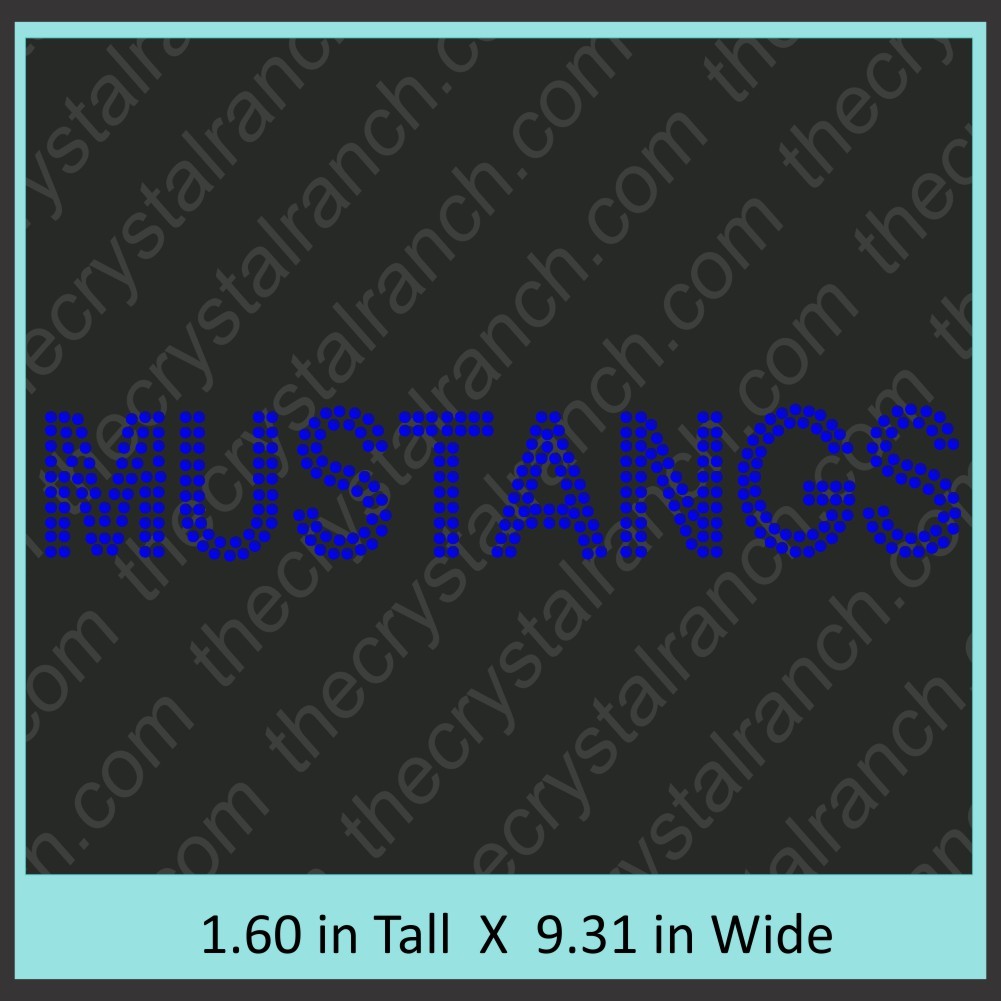 MUSTANGS Rhinestone Transfer CRT180