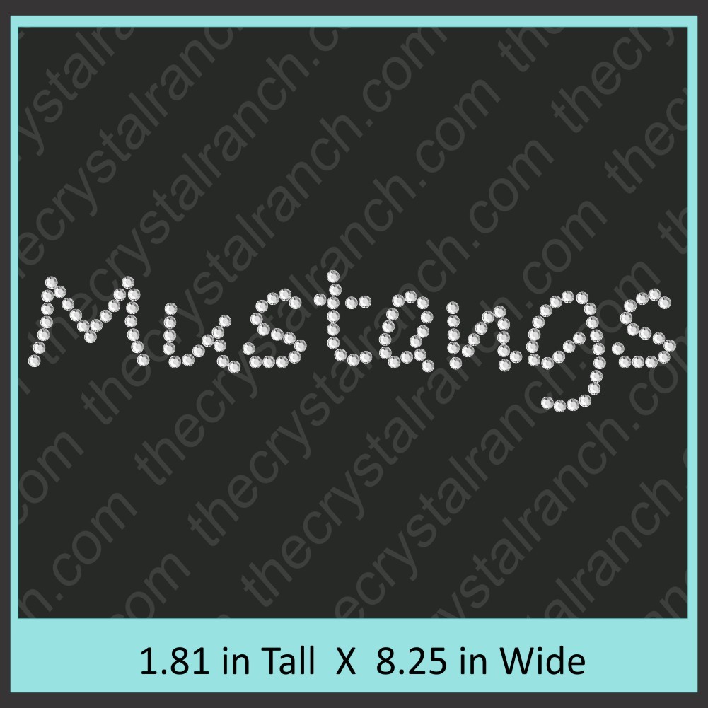 Mustangs Rhinestone Transfer CRT183