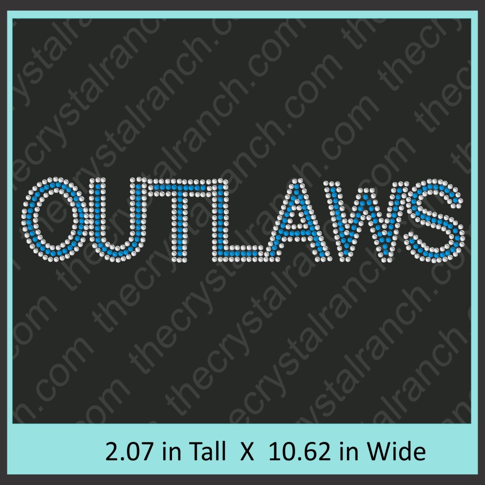 Outlaws Rhinestone Transfer CRT185