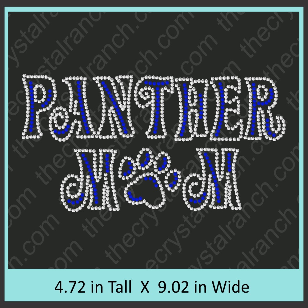 Panther Mom Rhinestone Transfer CRT190