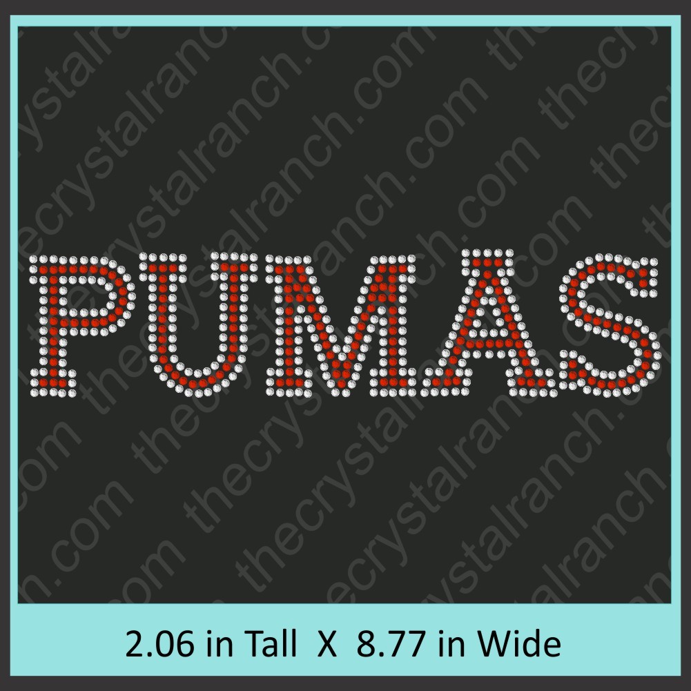 Pumas Rhinestone Transfer CRT209