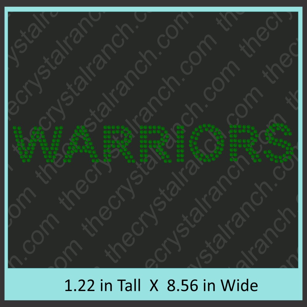 Warriors Rhinestone Transfer CRT241