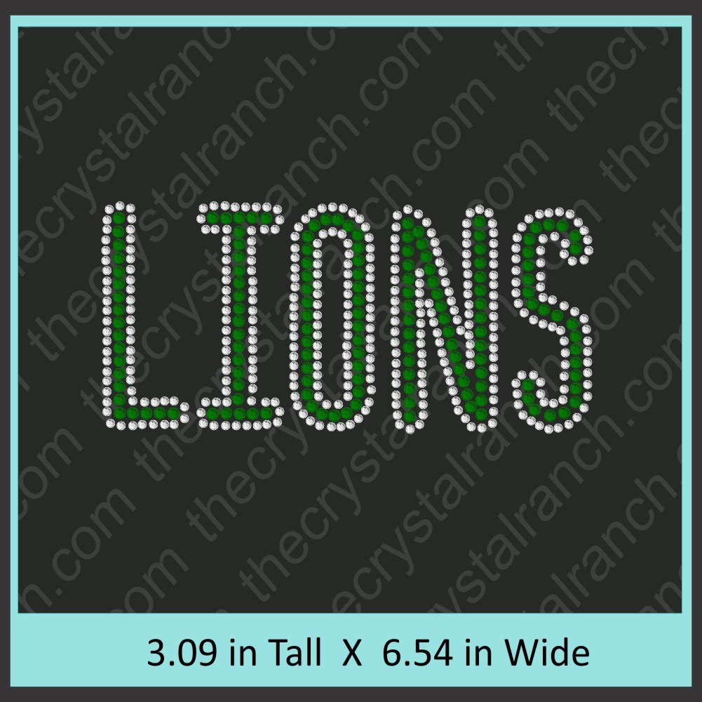 Lions Rhinestone Transfer CRT272