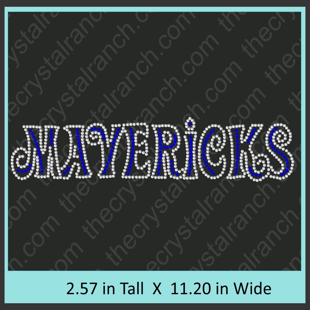 Mavericks Rhinestone Transfer CRT274