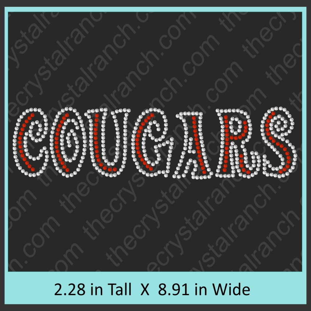 Cougars Rhinestone Transfer CRT281