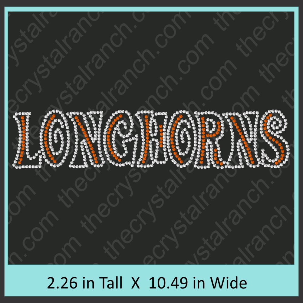 Longhorns Rhinestone Transfer CRT286