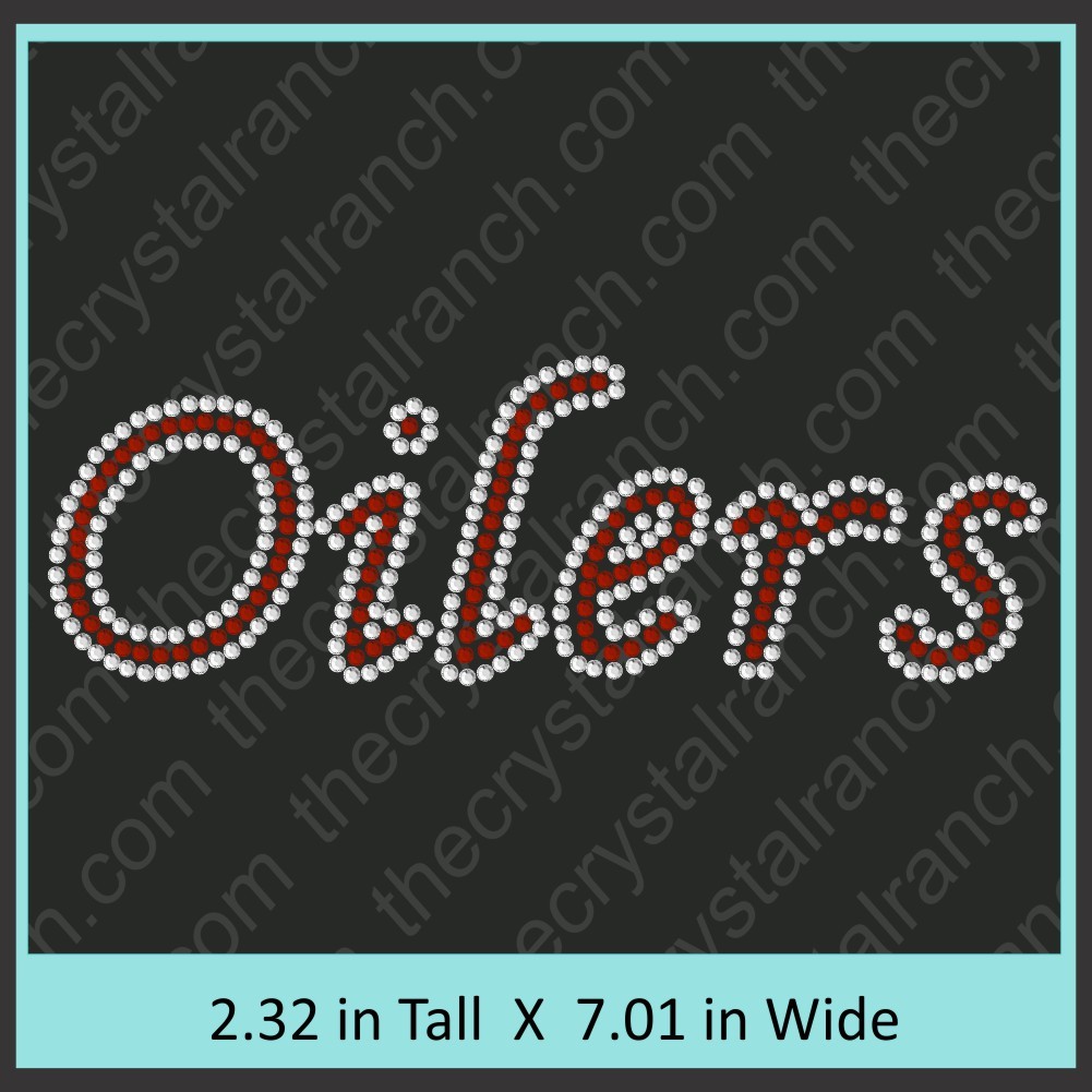 Oilers Rhinestone Transfer CRT298