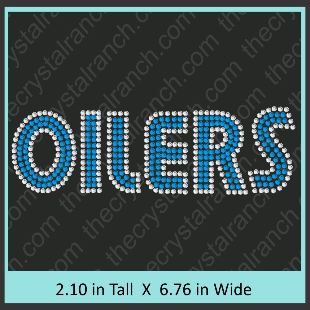 Oilers Rhinestone Transfer CRT309 