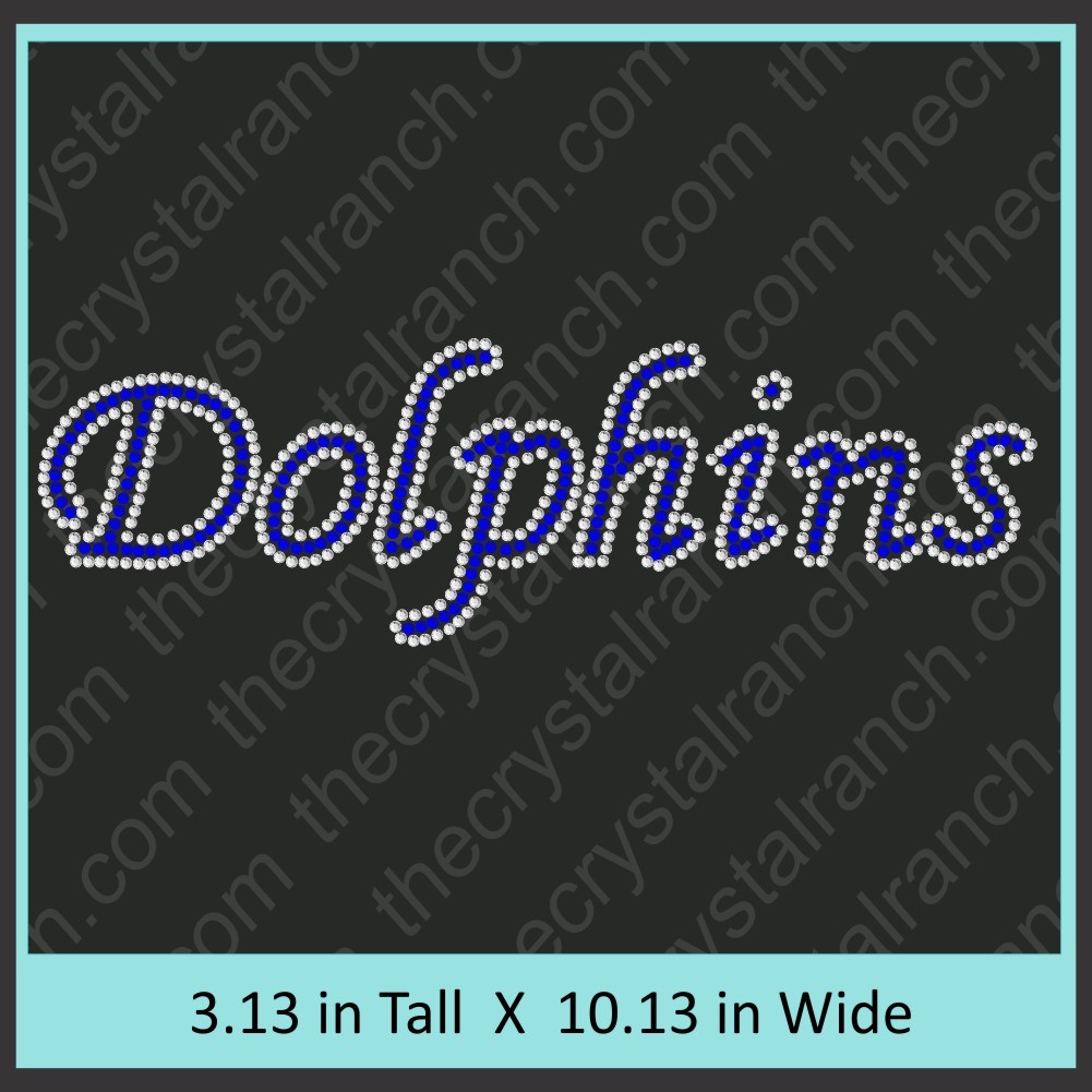 Dolphins Rhinestone Transfer CRT331