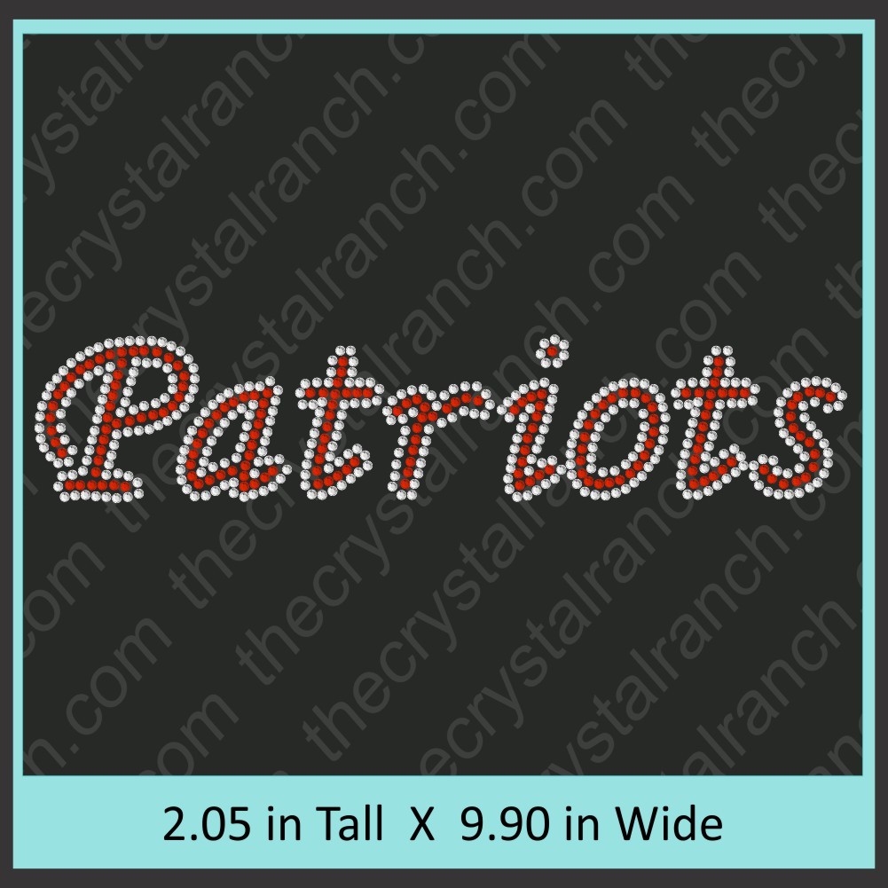 Patriots Rhinestone Transfer CRT340