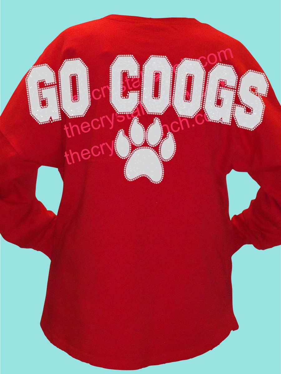 Go Coogs Glitter and Rhinestone Spirit Jersey TTV013