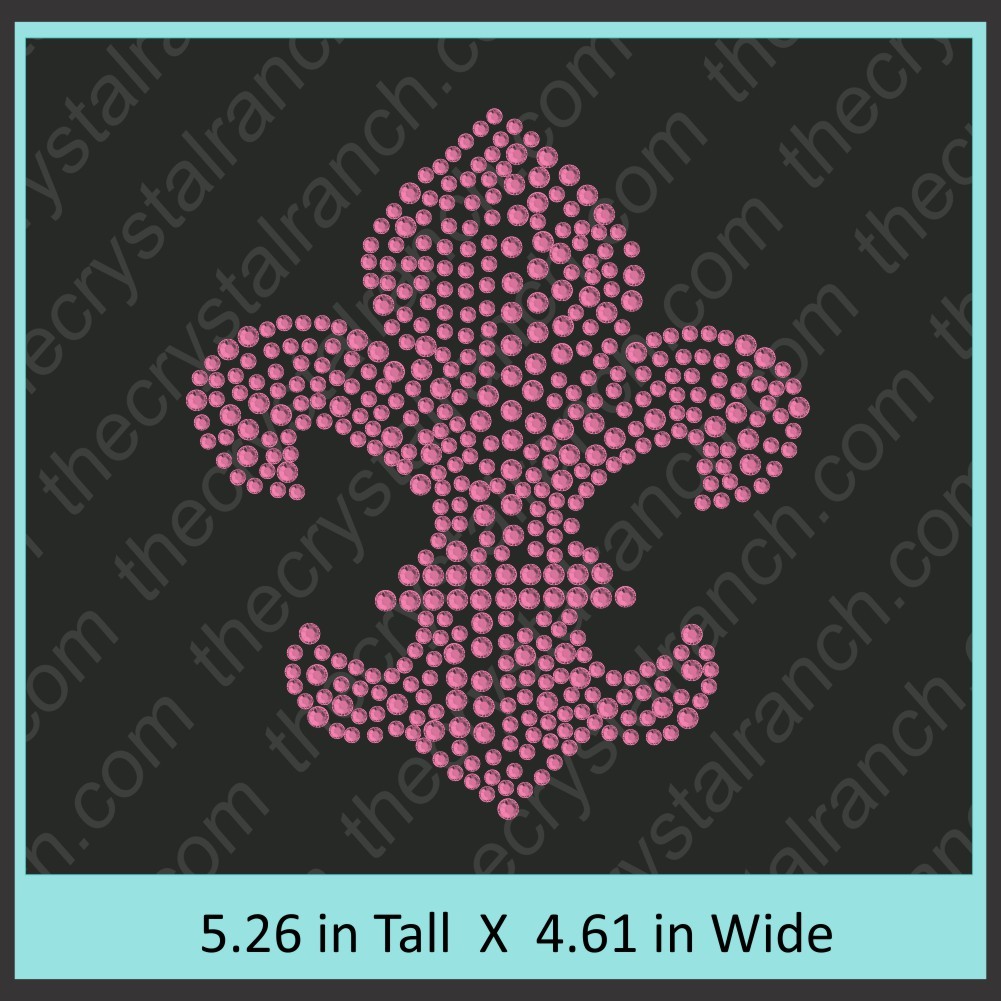 Fleur De Lis Rhinestone Transfers CRY009