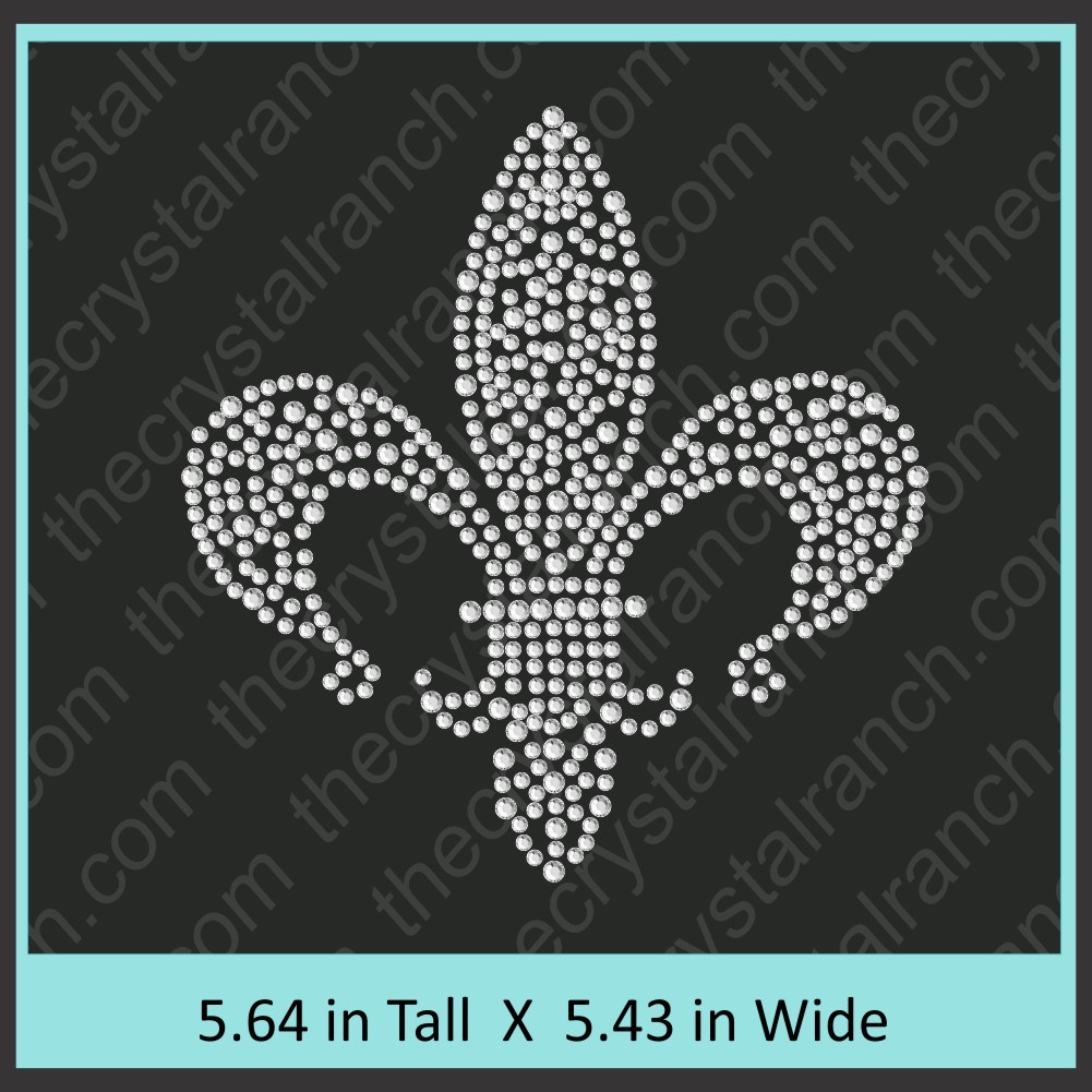 Fleur de lis Rhinestone Transfer CRY019