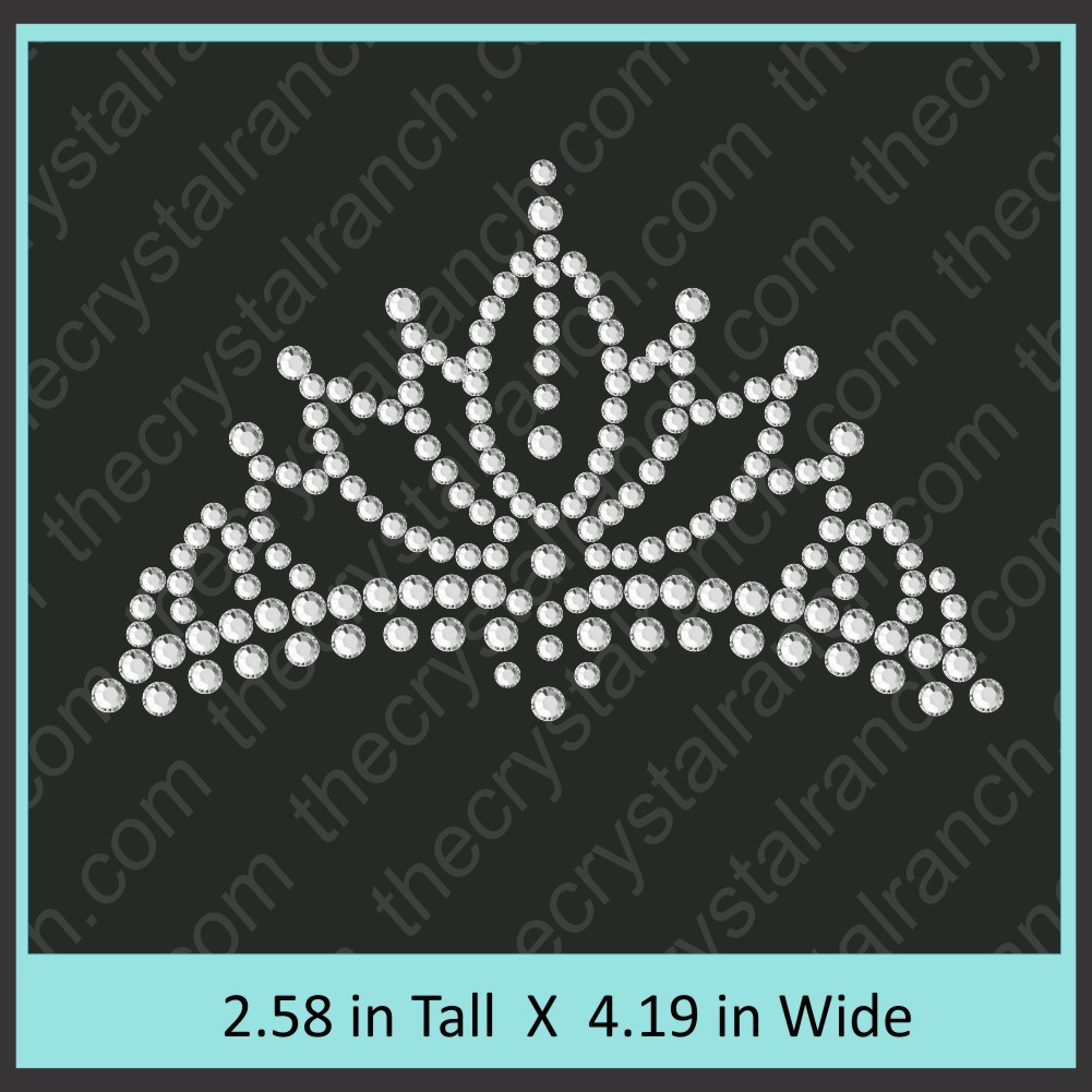 Crown Rhinestone Transfer CRY020c