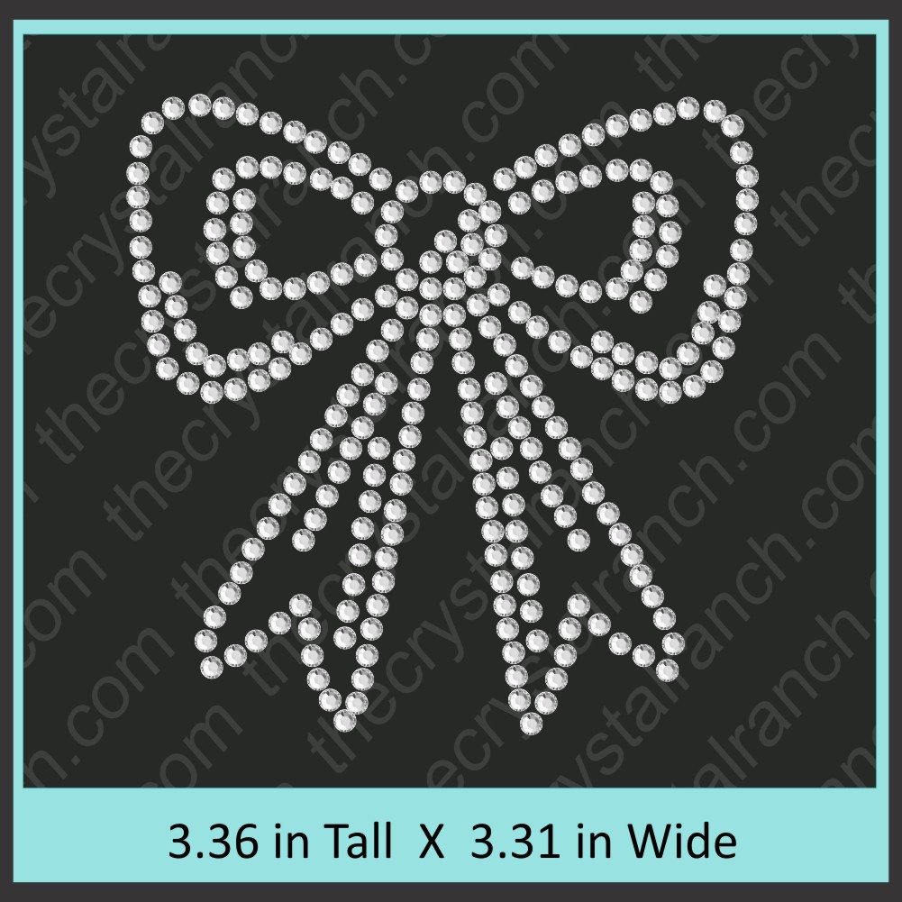 Bow Rhinestone Transfer CRY027c