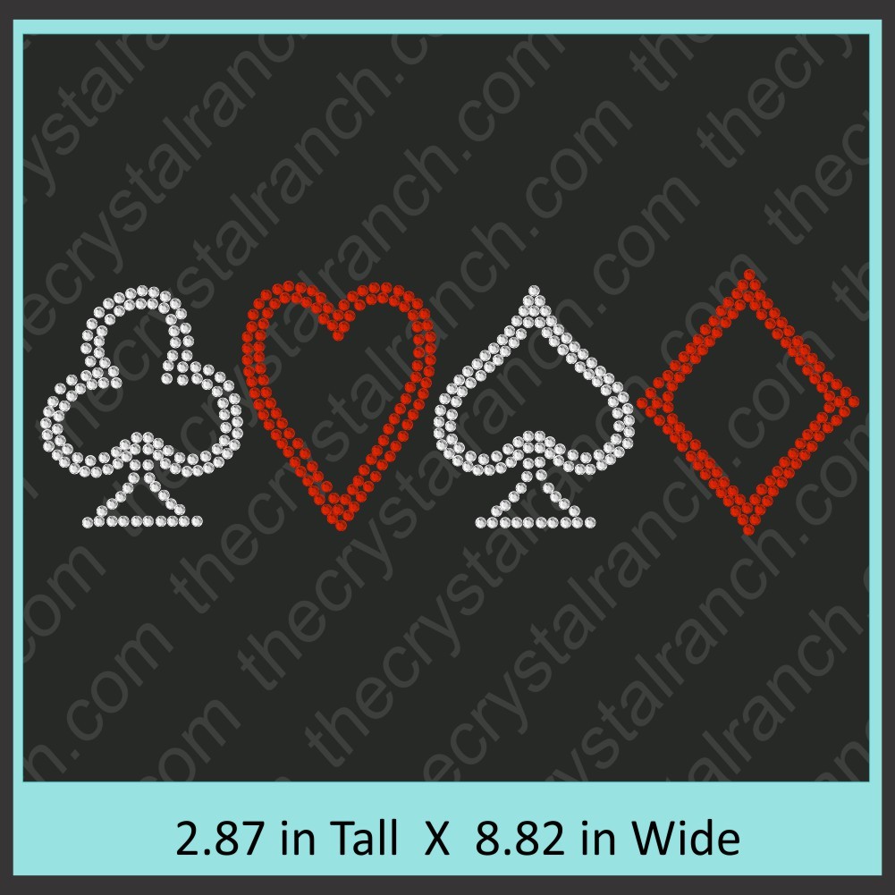 Card Symbol Rhinestone Transfer CRY034ck
