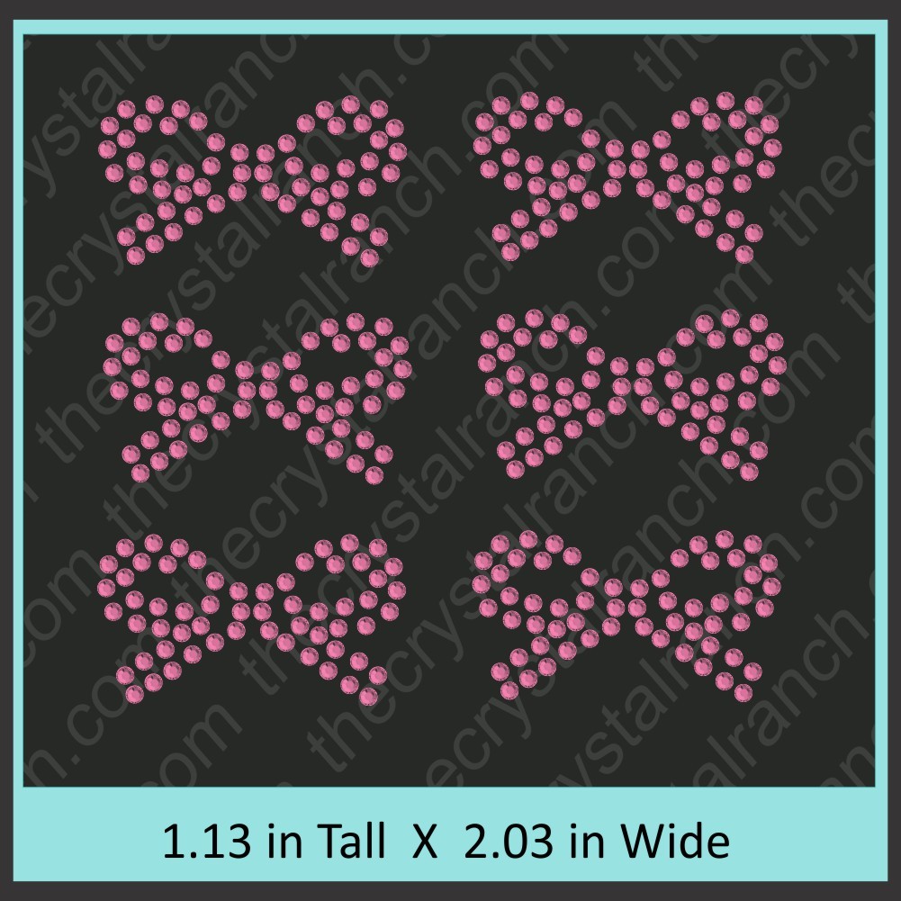 Bow Rhinestone Transfer CRY036c