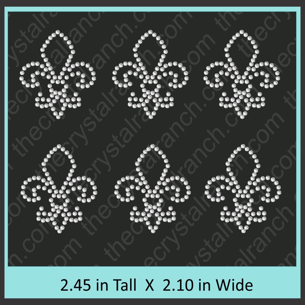 Fleur de lis Rhinestone Transfer CRY038