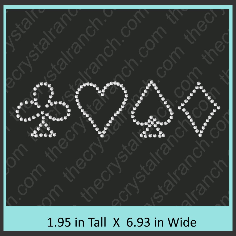 Card Symbols Rhinestone Transfer CRY040c