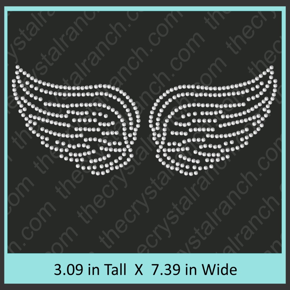 Wings Rhinestone Transfer CRY041c