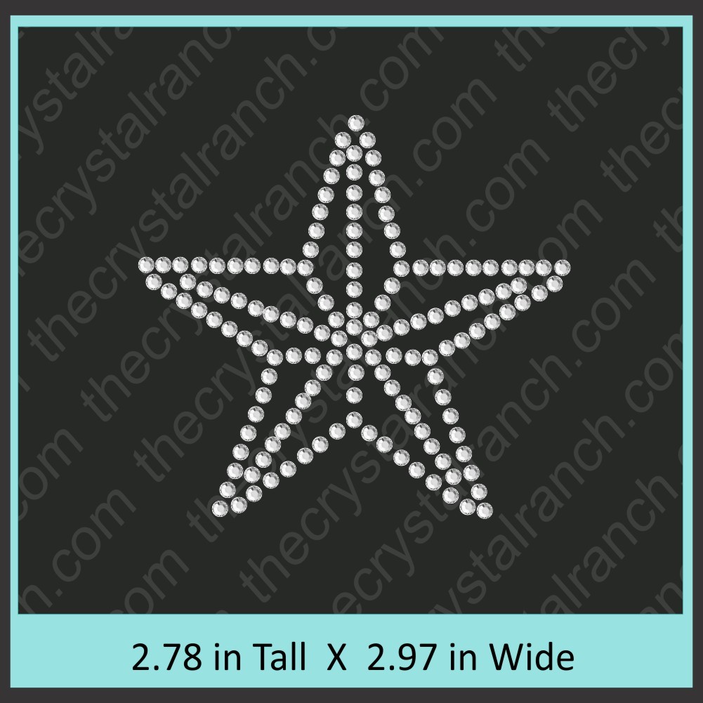 Texas Star (Small) Rhinestone Transfer CRY048c