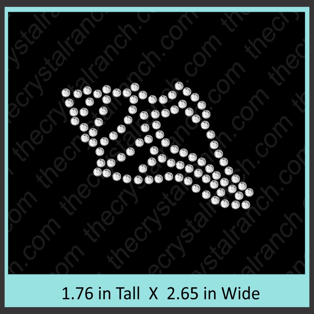 Shell (Small) Rhinestone Transfer CRY150c