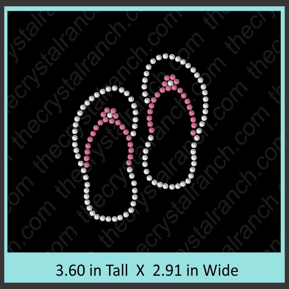 Flip Flops Rhinestone Transfer CRY171cp