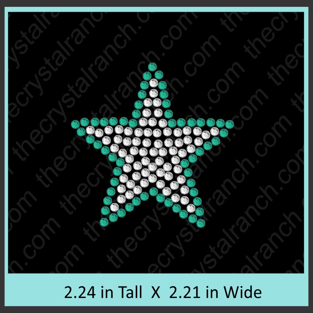 Star Filled Rhinestone Transfer CRY178c