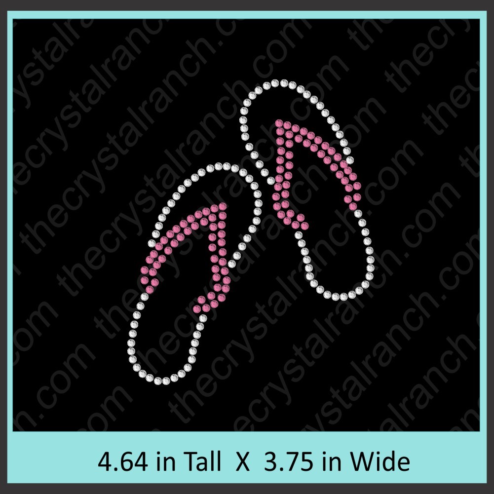 Flip Flops Rhinestone Transfer CRY182c