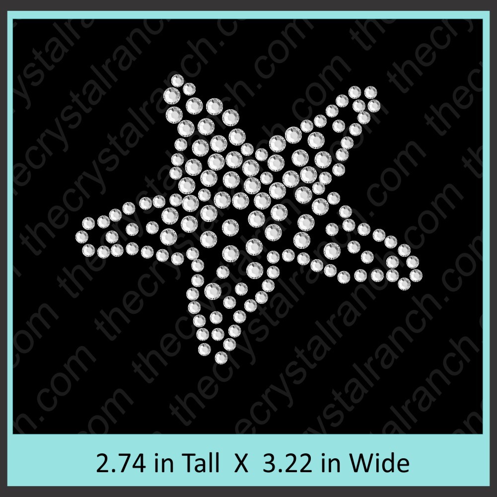 Starfish Rhinestone Transfer CRY183c