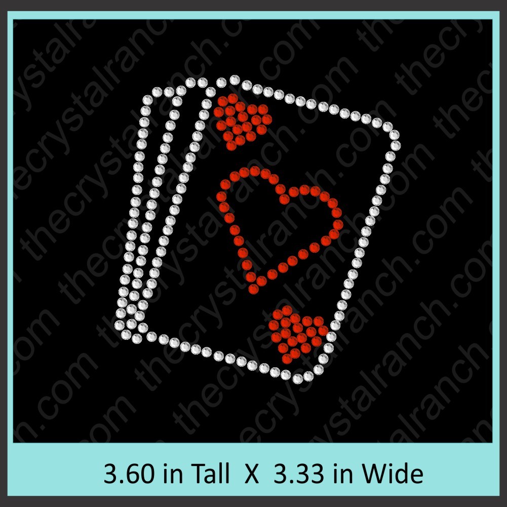 Cards Rhinestone Transfer CRY186ck