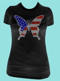 Butterfly Rhinestone Tee TA106