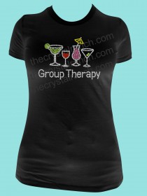 Group Therapy Cocktail Rhinestone Tee TB011