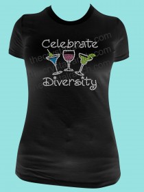 Celebrate Diversity Rhinestone Tee TB035